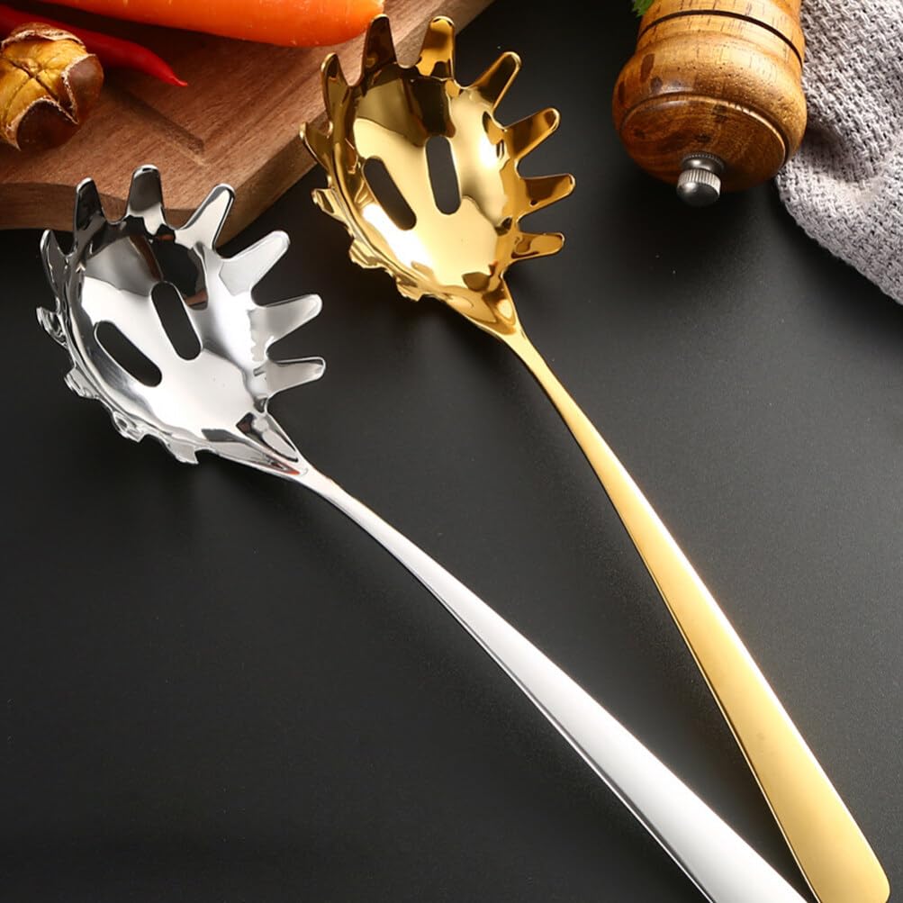 2pcs Powder Ladle Kitchen Pasta Server Slotted Pasta Spoon Kitchen Spoon Pasta Utensil Kitchen Utensil Noodle Spoon Noodle Colander Noodle Filter Noodles Colander Spaghetti Tongs