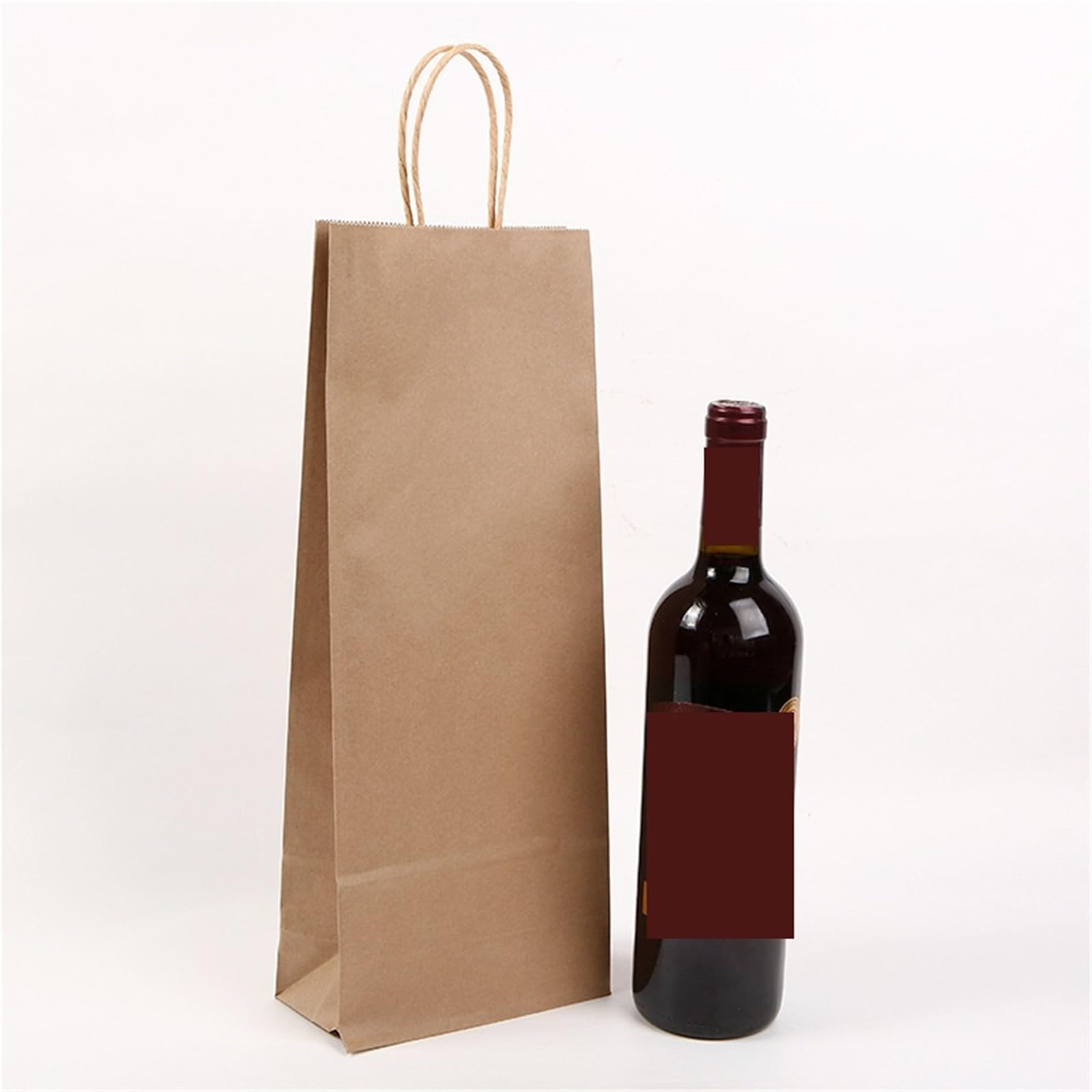 Sacchetto di carta kraft for imballaggio di vino rosso, squisite buste regalo for feste in tinta unita, for cena in famiglia, vino rosso o birra(Dark blue,12pcs)