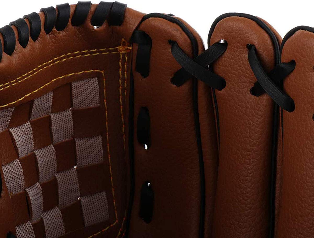 Acidea 11,5 Pouces de Baseball Durable Cuir Pichet Pichet épaississant à Gauche à la Main de Baseball pour Adulte Jeunesse Enfants pour Recueillir, Marron