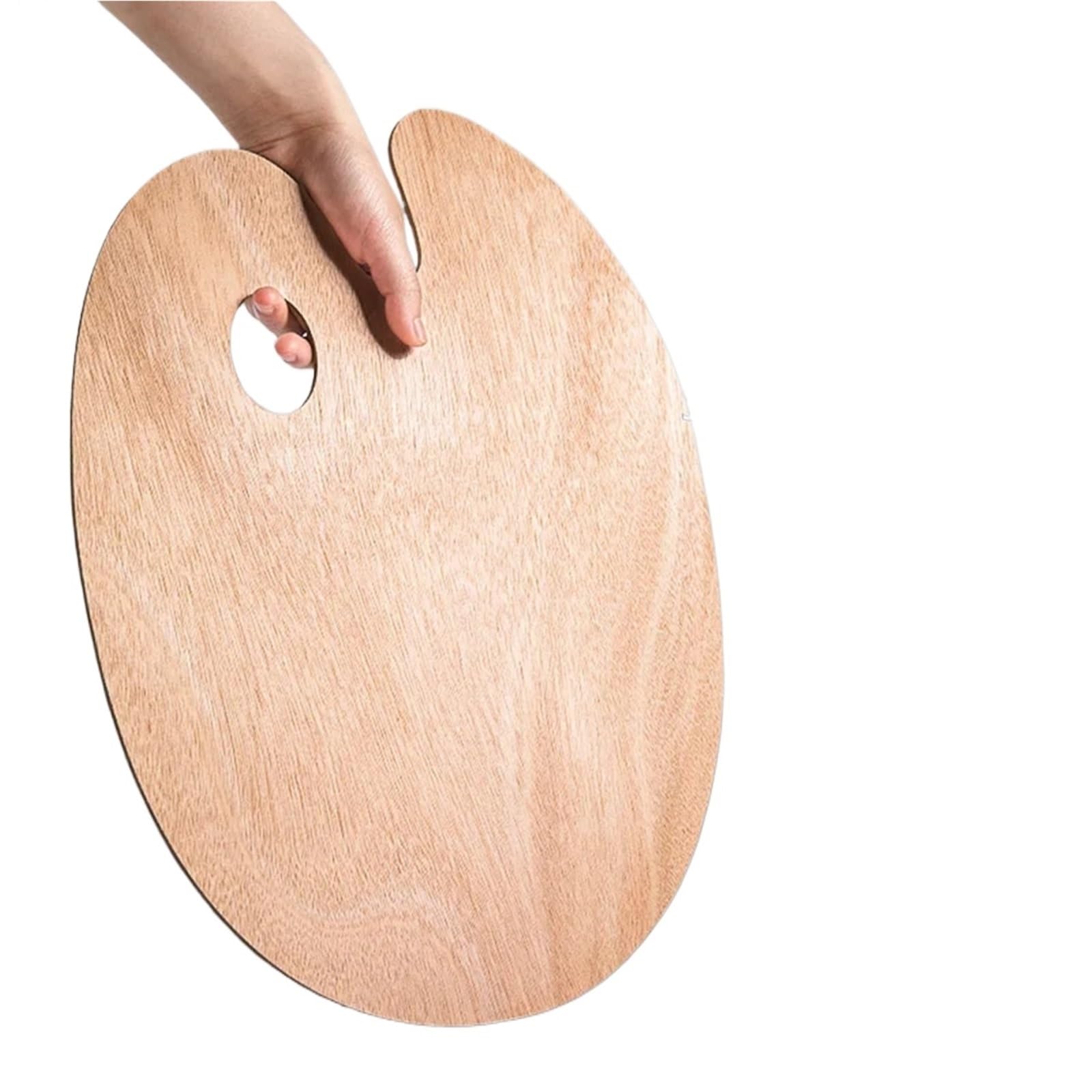 Tavolozza Ad Olio for Pittura In Legno for La Pittura | Vassoio a guazzo piatto ovale quadrato liscio palmare(Oval large)