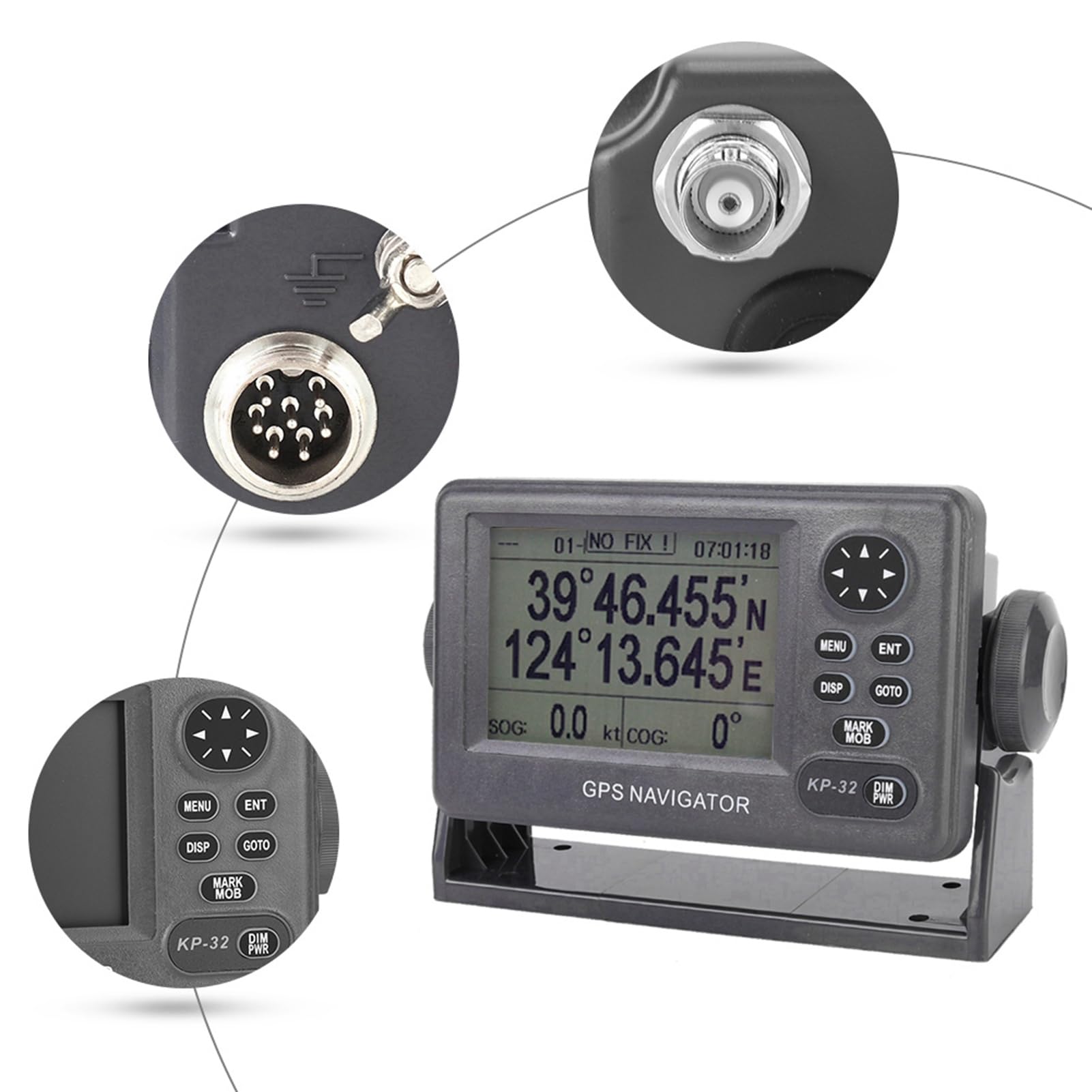 Navigatore Marino Gps/Sbas, Localizzatore di Navigazione LCD da 4,5 Pollici, Modalità di Visualizzazione Multiple, Può Memorizzare 2500 Waypoint, Progettato per Navi, Pescherecci e Yacht da Diporto