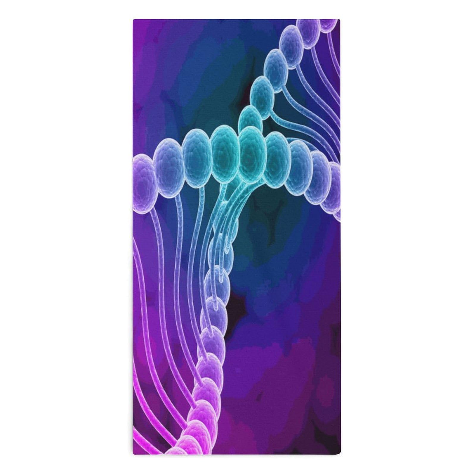 NCLQVJXZKHW Rainbow DNA Double Helix Hand Towels Soft Face Towel Gym Bathroom Travel Hotel 13"x28"