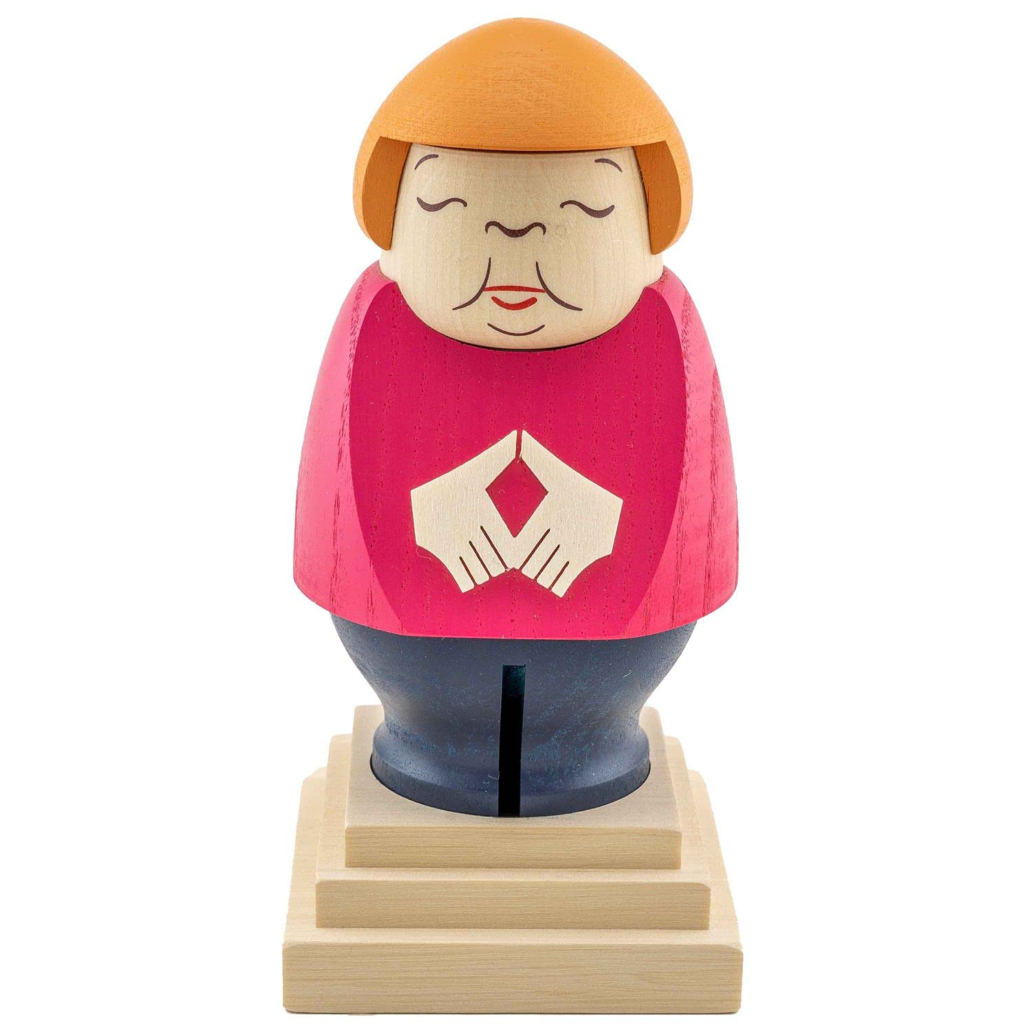 Fumoir des Monts Métallifères Angela Merkel, objet de collection en bois 14 cm