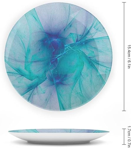 Miniatura 9 de Plato decorativo de 10 pulgadas, tela de araña, porcelana redonda, marco de Halloween, insectos, impresión abstracta de telaraña, para colgar en la