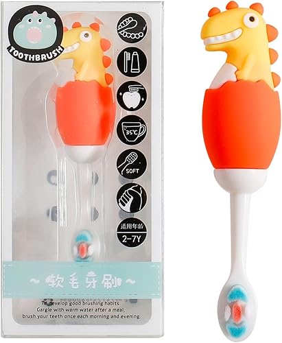 ZMRZ Cepillo de dientes manual para niños con cerdas extra suaves con 10000 cerdas diseñado para dientes delicados y encías para niños de 12 meses