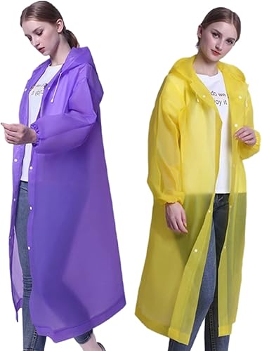 Poncho de lluvia para adultos, reutilizables, paquete de 2 a 5 unidades, capa impermeable de EVA con capucha, equipo de lluvia para hombres y mujeres disponible en Yaxa Costa Rica