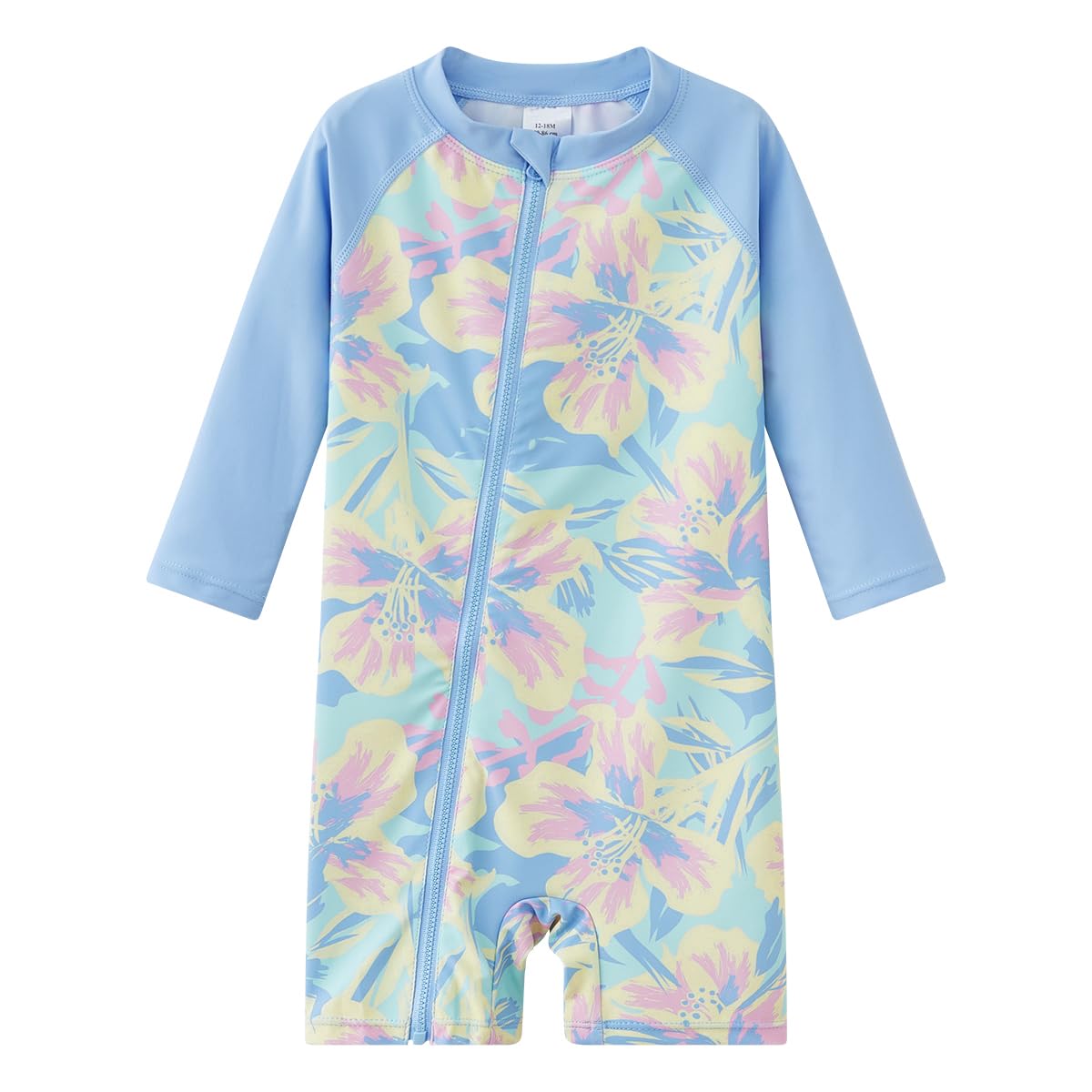 UMELOK Baby Badeanzug UPF 50+ für Mädchen Kinder Schnell trocknendes Sonnenrashguard mit langem Reißverschluss
