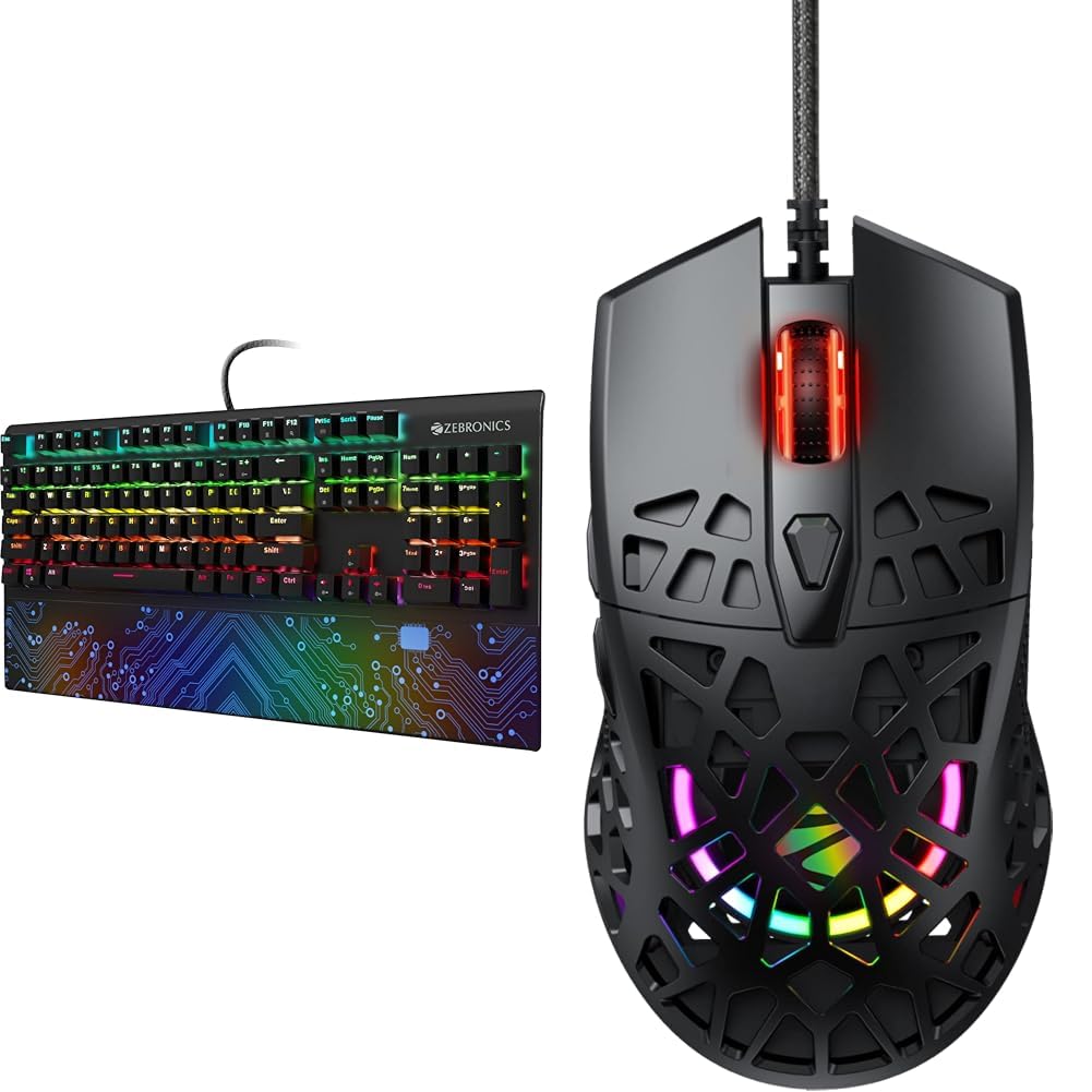 ZEBRONICS Zeb-Max Chroma Premium Mechanical Gaming USB Keyboard with 104 Tactile Switch Keys, Wrist Rest (B0BQ23QBVX) Amazon Price History, Amazon Price Tracker