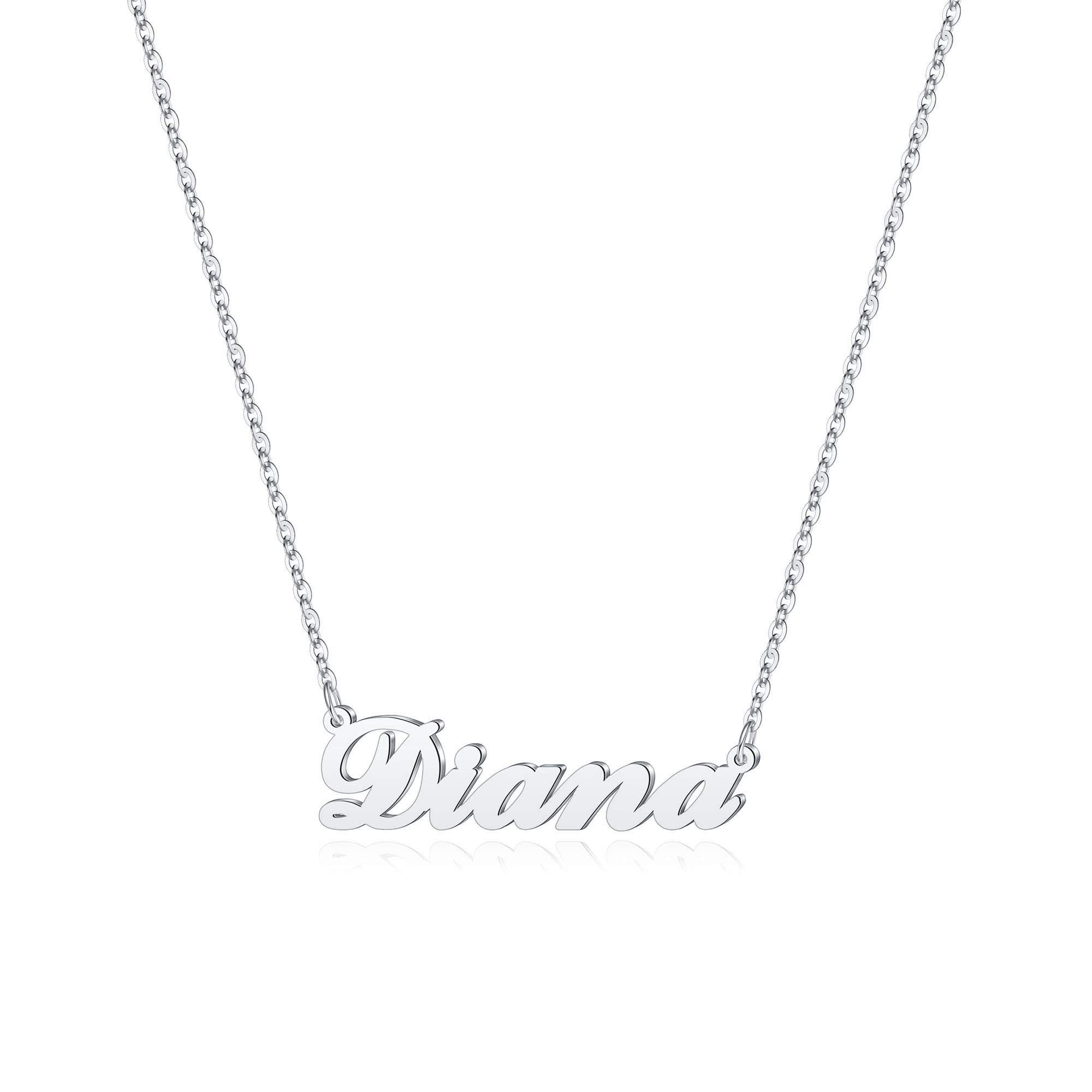 HidepooHidepoo Custom Name Chain Necklace for Women and Girls
