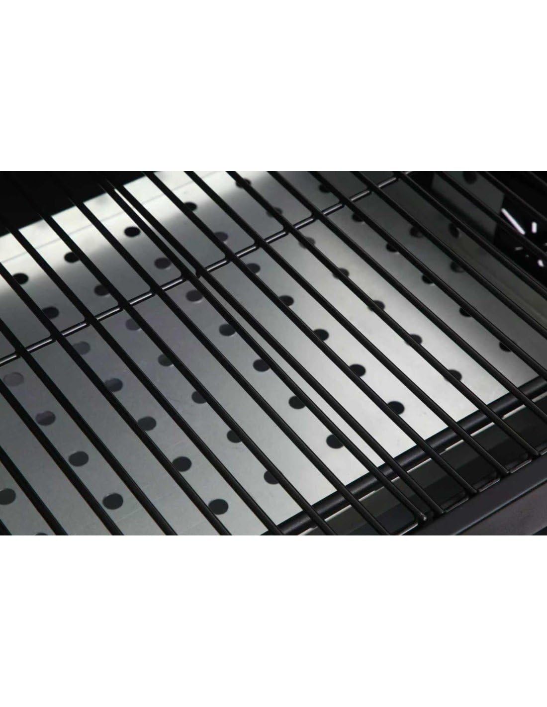 JARDIN202 - Barbacoa de Carbón Alabama Grande con Ruedas, Termómetro y Altura Ajustable | Parrilla Grill de Carbón con Carrito y Tapa | (Negro)
