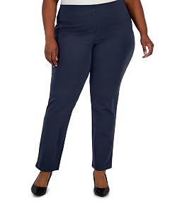 Plus Size Ponte Knit Pull On Pants