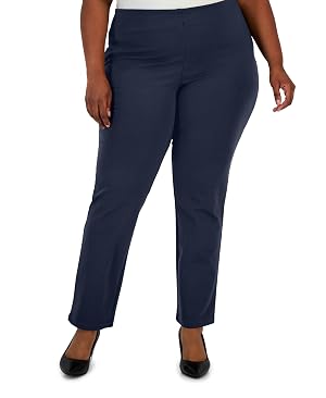 Plus Size Ponte Knit Pull On Pants