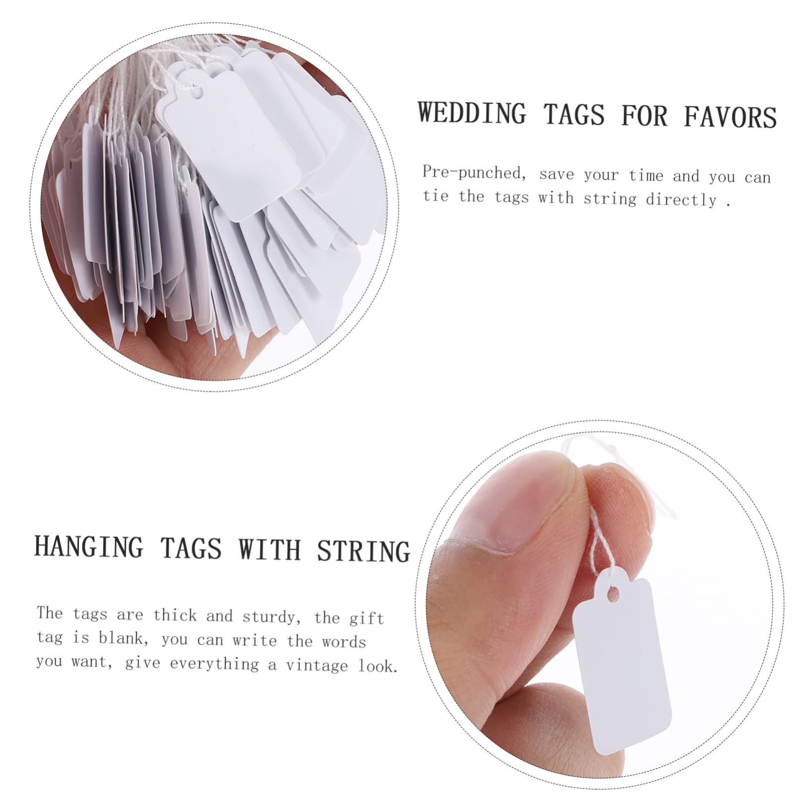 5 Sets Weiße Mini-sticker-etiketten Zum Beschriften Von Gastgeschenken Papier Handgefertigtes Design 500 Stück * 5