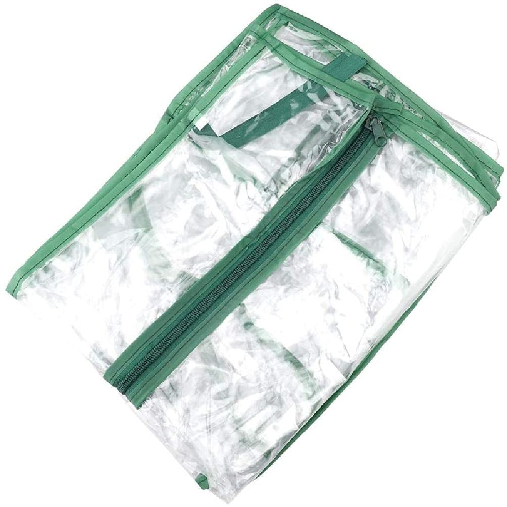TPTPMAY 2/3/4/5 Tier Greenhouse PVC Cover Wih Roll-Up Zipper Door Plant Grow Bags Foldable Transparent Tent Planting Supplies