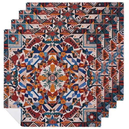 Servilletas de Tela Patchwork Moroccan 4 Piezas miniatura 1