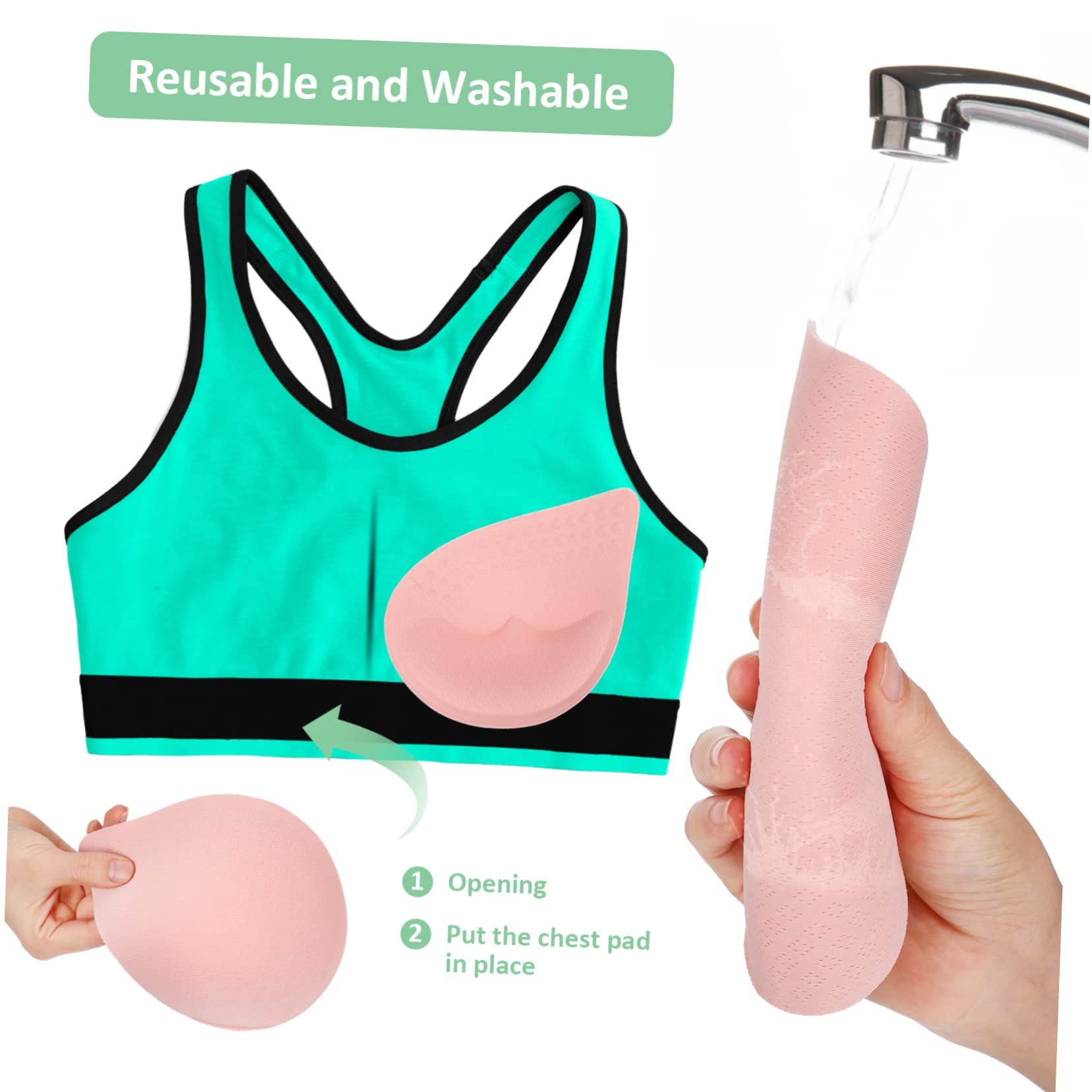 minkissy Insertos de Almohadillas para Sujetador Xxl, 12 Pares, Elásticos
