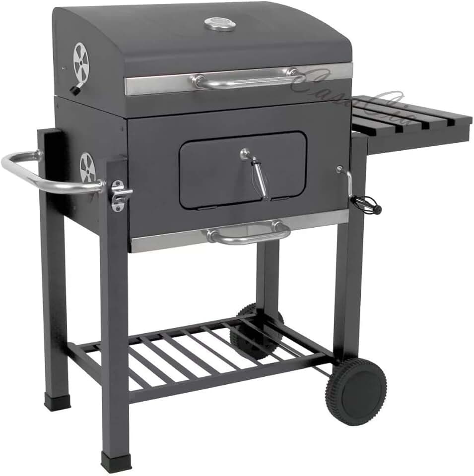 Churrasqueira Bafo Á Carvão Grelhas Termômetro Roda Maragogi