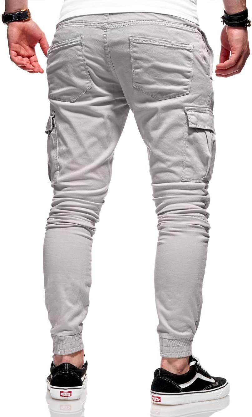BUXKR Mens Cargo Pants Casual Hiking Pants Workout Joggers Sweatpants for Men - Image 4