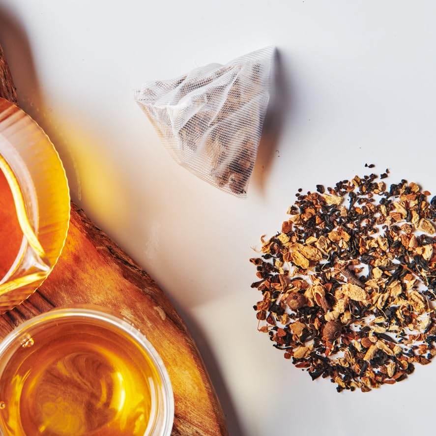 Miniatura 2 de Grace Farms Té Negro Orgánico Chai Clásico, Bolsa de 50 Sobres  Jengibre y Especias  Comercio Justo y Kosher  Devuelve el 100% de las Ganancias