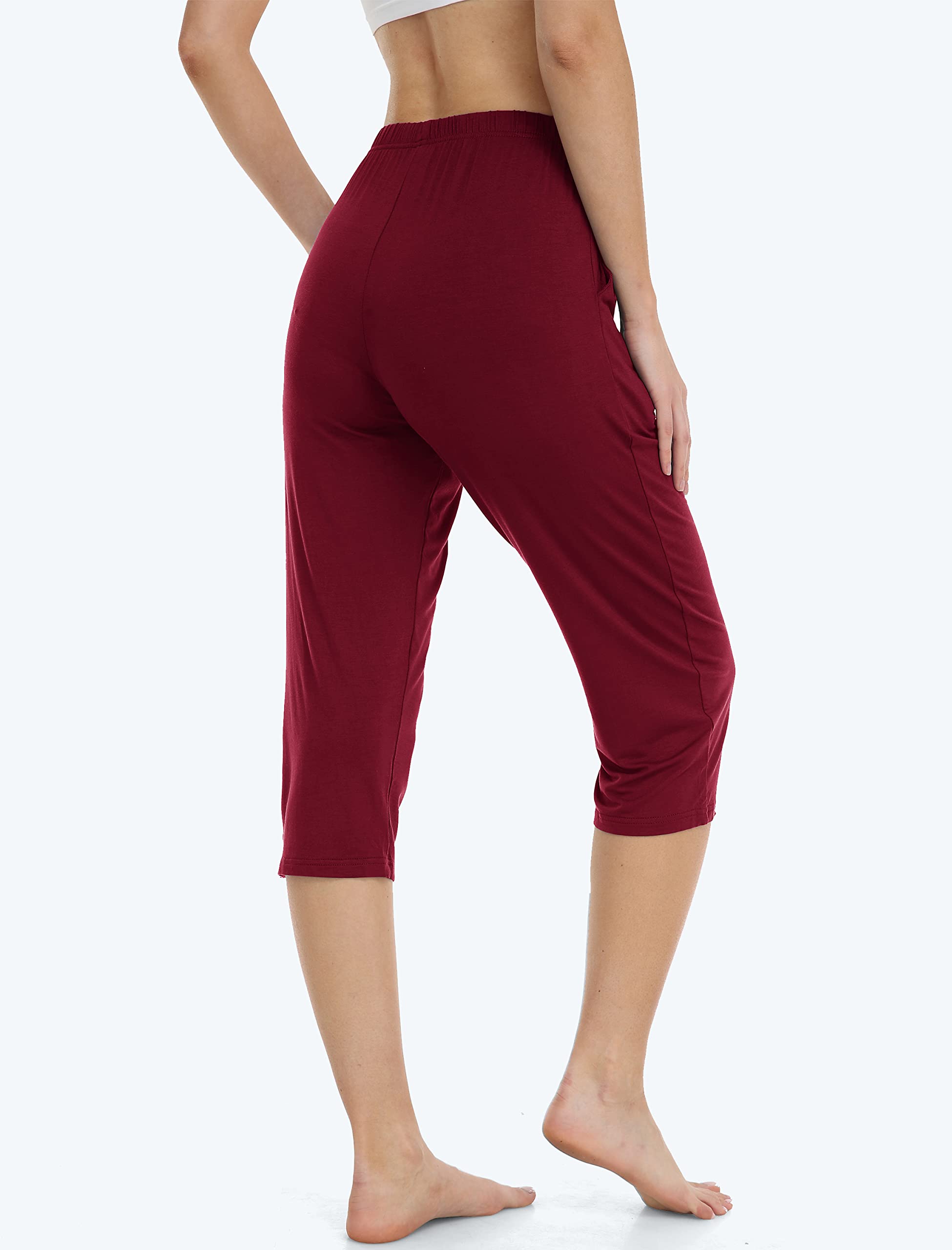 JINSHI Pantacourt de Pyjama Femme Bas de Pyjama Femme Court été Doux Pantacourt pour Le Sport ou Dormir Loisir