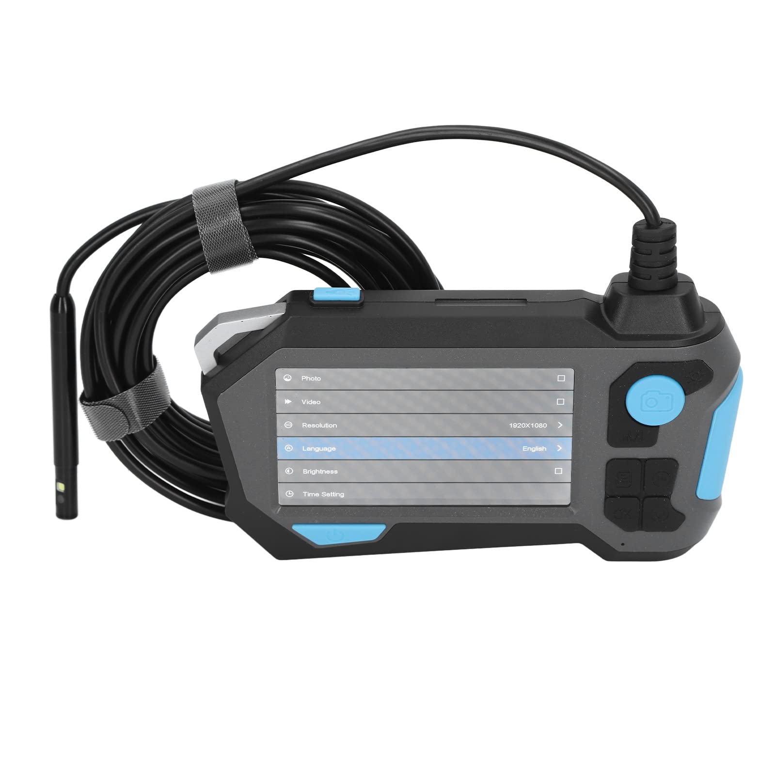 Chrees Telecamera di Ispezione a 2 Lenti, Schermo IPS da 4,5 Pollici 1920x1080P Periscopio a Doppia Lente con 8 Luci LED e Impermeabile IP68, per Ispezione di Tubi Industriali e HVAC