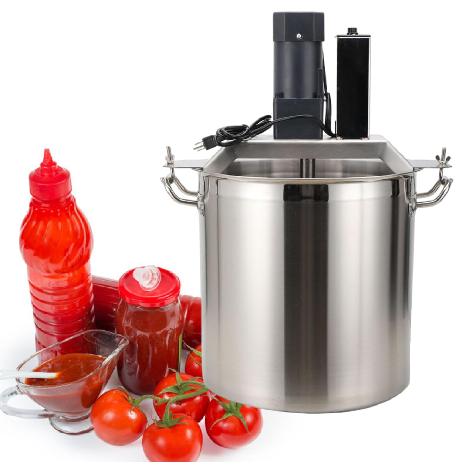 AYCDL Stainless Steel Stuffing Maker,Automatic Stand Food Mixer, Hot Pot Seasoning Bottom Soup Sauce Stirrer, Jam Stirrer