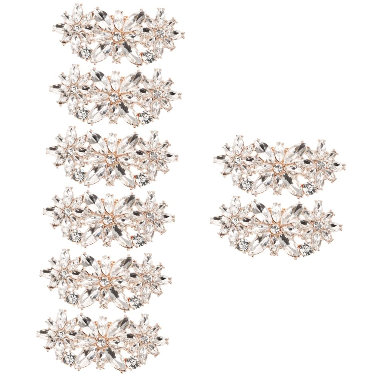 PACKOVE Accessori Per Fiori Di Scarpe Con Strass Matrimonio Decorazioni Clip Per Scarpe Adornare Calzante Decorazioni Matrimonio Fibbia Per Scarpe Rimovibile Golden Lega Di Zinco
