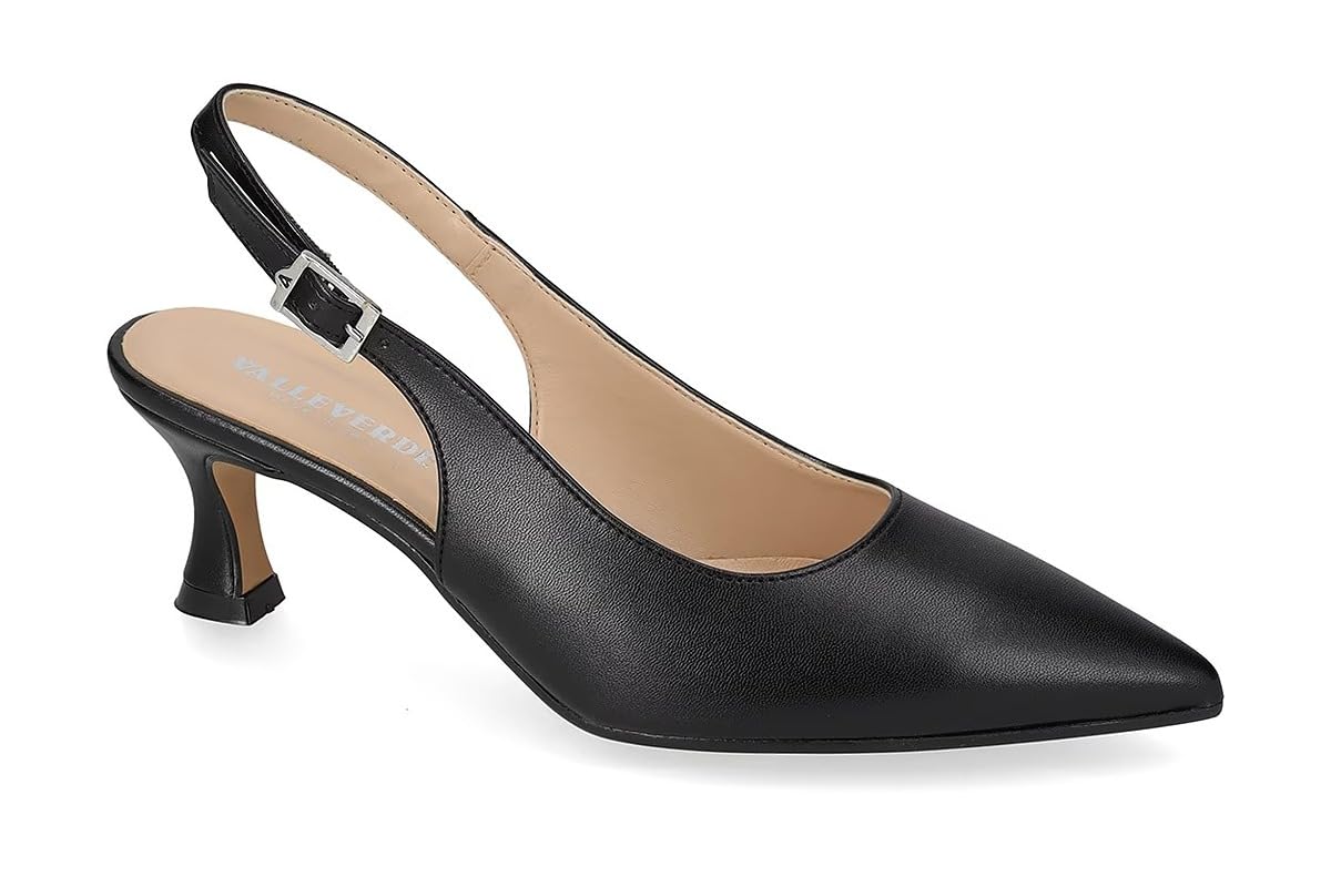 Slingback femme en cuir Valleverde 19040 : chaussure été chic à sangle - 7