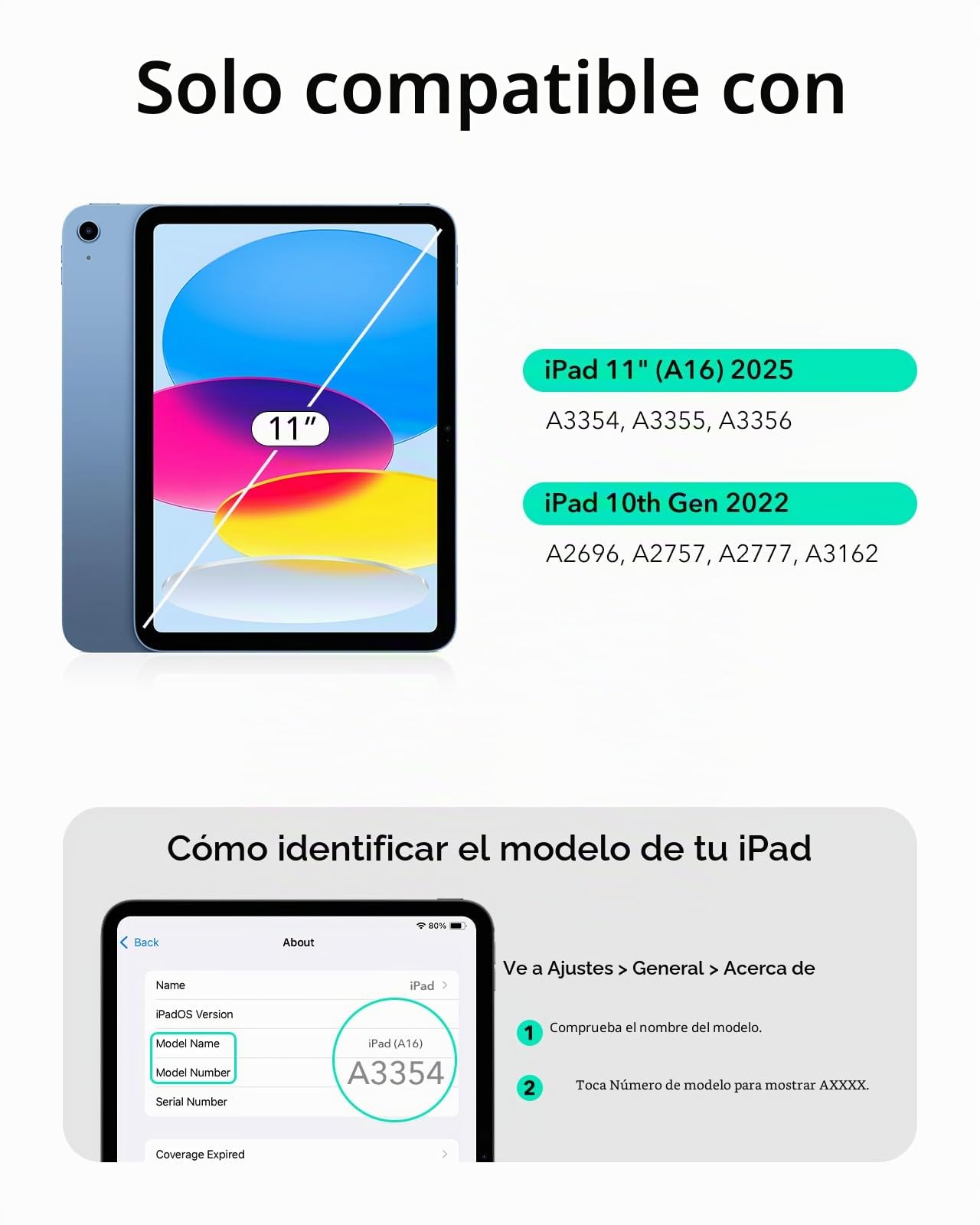 ESR Funda con Teclado para iPad 11 (A16) 2025/10.Gen, Soporte multiángulo | Teclado Magnético Desmontable, Vertical y Horizontal, Gran Trackpad, Teclas Retroiluminadas, DEU QWERTZ, Gris oscuro