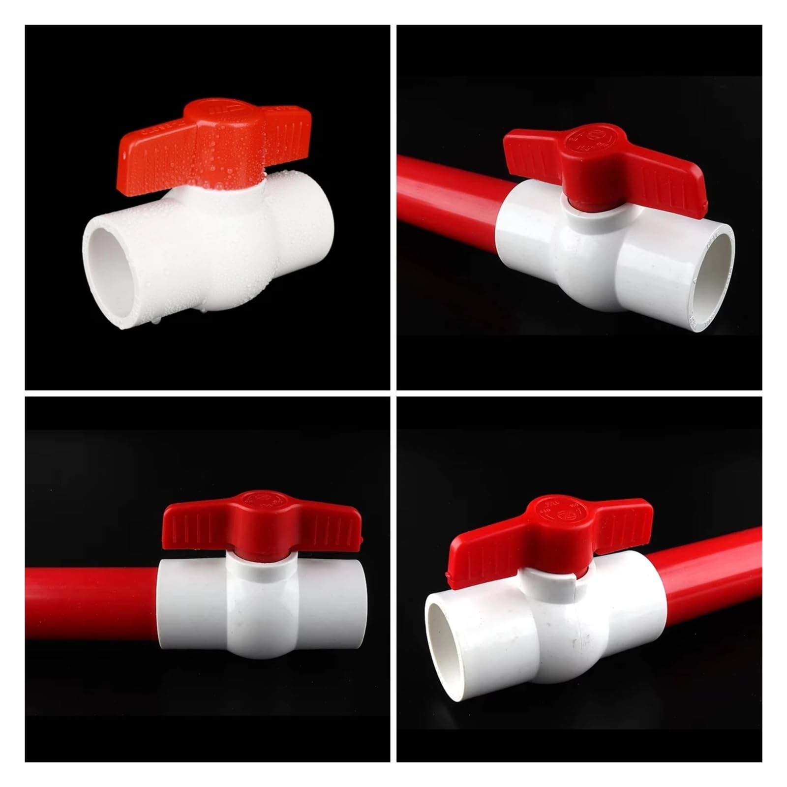 5 Sztuk Zawory Kulowe Z PVC Średnica Wewnętrzna 20/25/32/40mm Nawadnianie Ogrodu Przełącznik Waterstop Es Akwarium Zawory Drenażowe Biały/niebieski/szary(Blue,ID 25mm)
