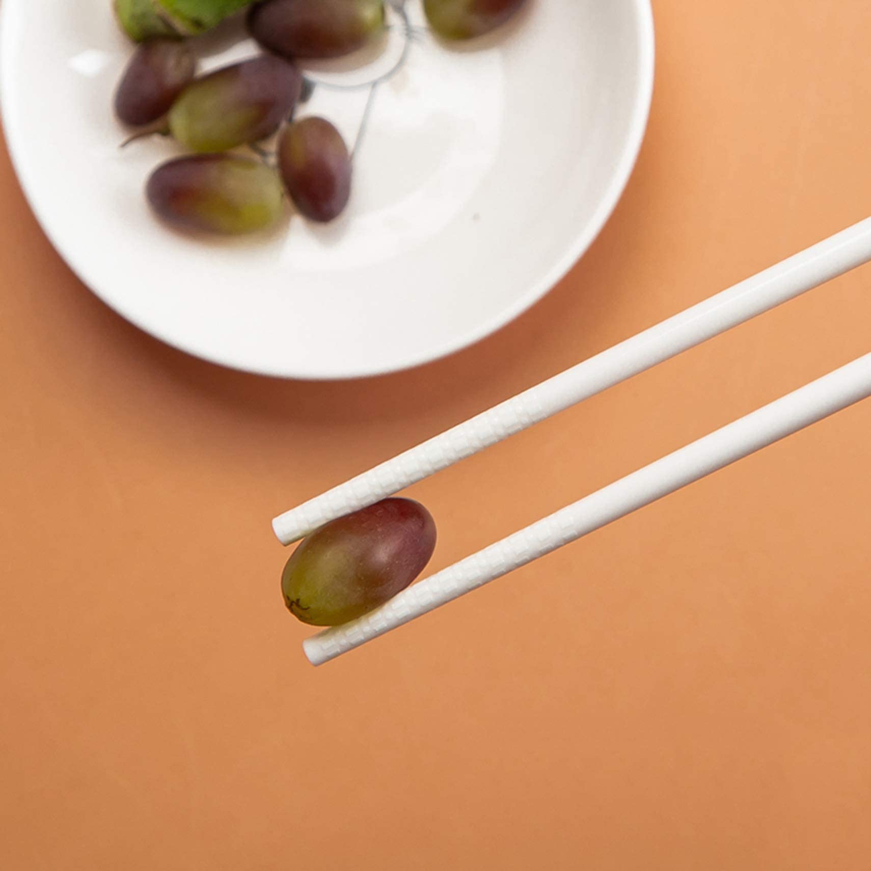 Lot de 10 Baguettes en céramique Chinoise, en Porcelaine, de Haute qualité, réutilisables, lavables au Lave-Vaisselle, idéales pour remplacer Les Baguettes en Bambou ou e