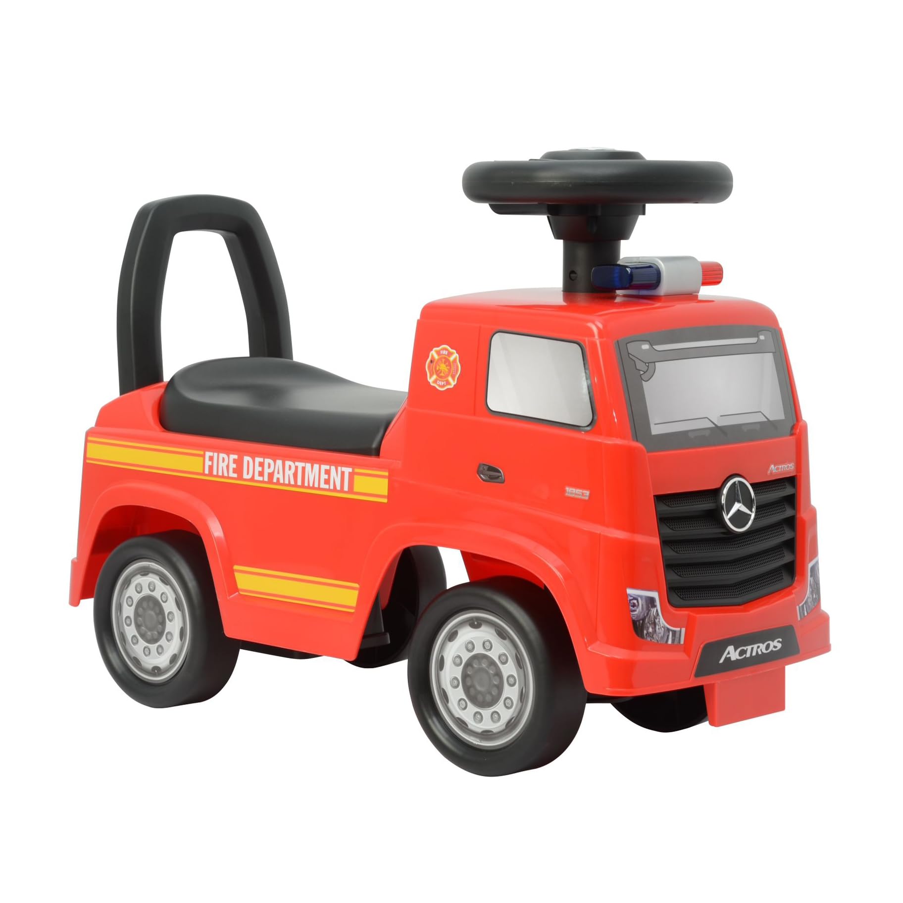 Lovely Baby Ride on Car for Kids LB 3316, Push Car with Steering, Music & Light, Storage, Comfortable Back-rest, Police and Firefighter Toy Truck for Girls and Boys Age 1-3 Years (Red)