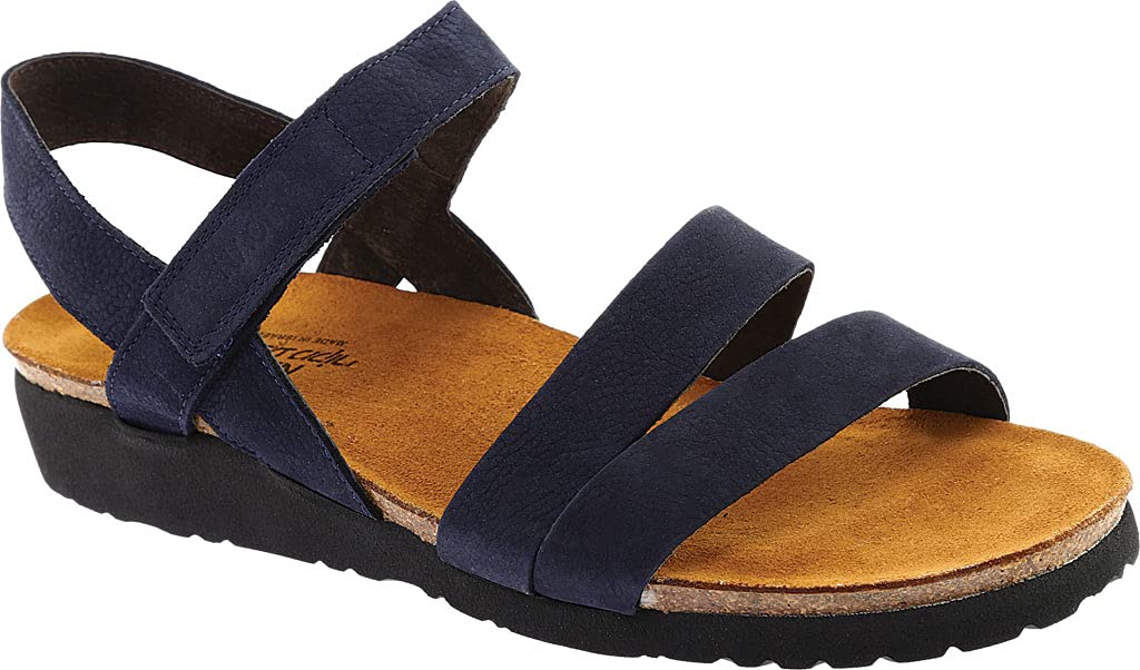 NAOT Kayla Women’s Sandals - Supportive 3-Strap Design with Backstrap, Cork & Latex Footbed - Arch Support - Travel-Friendly Comfortable Walking