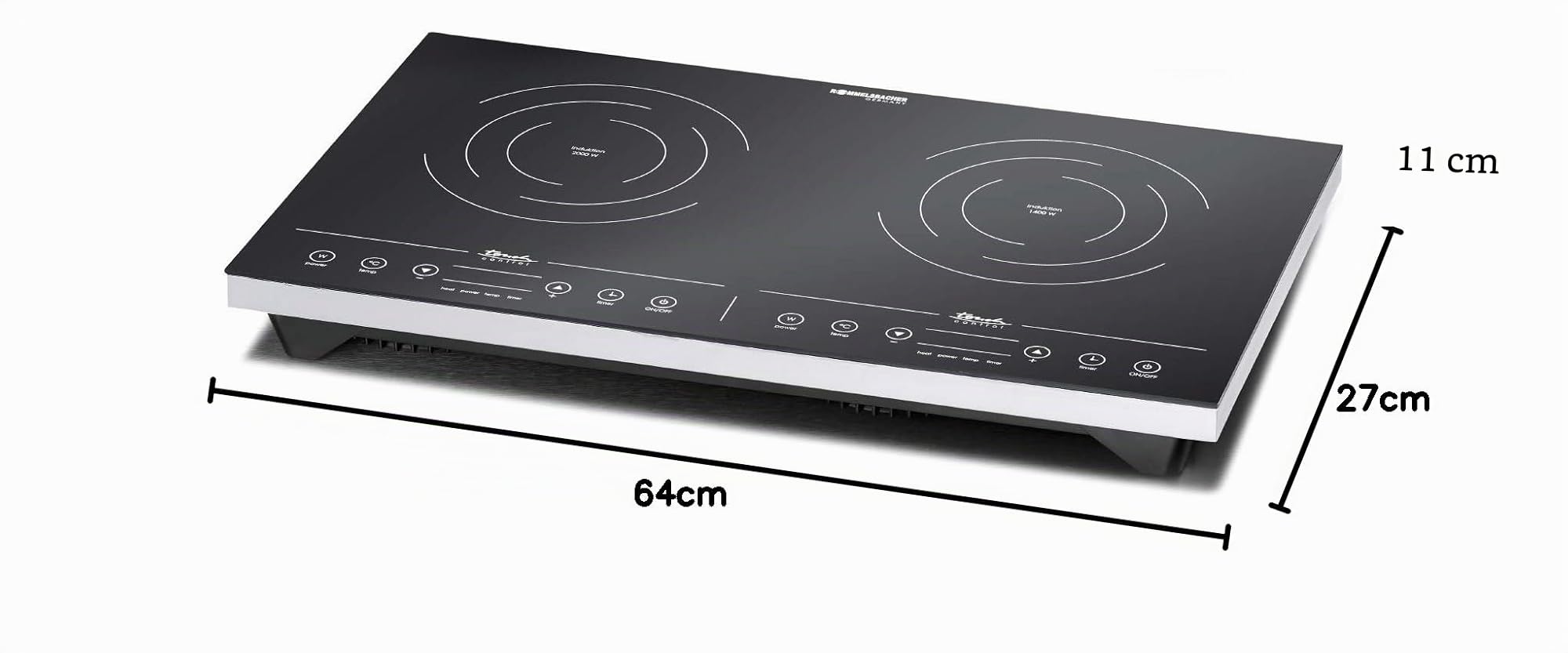 Rommelsbacher CT 3410/IN - Placa inducción portátil, 3400 W, color negro