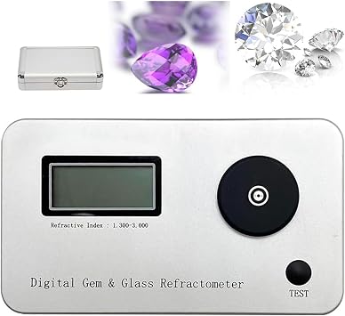 Gemstone Refractometer,Professional Jewelry Diamond Identification Tool,for Jewelry, Jade, Diamonds,Optical Glass
