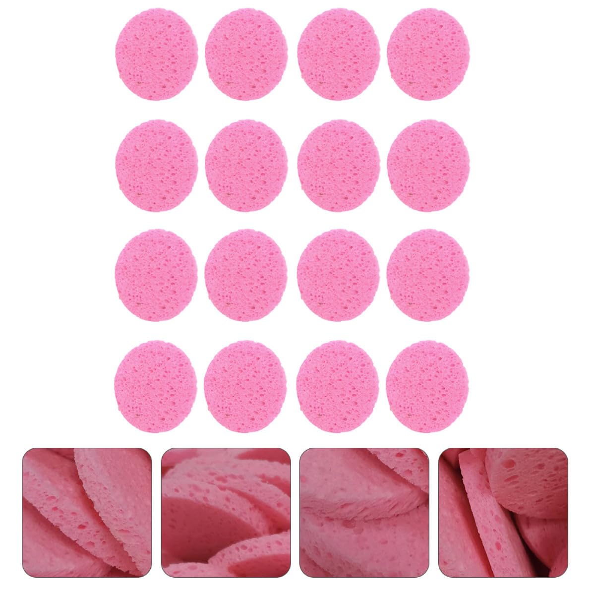 Didiseaon 100 Piezas esponja facial rostro almohadilla de limpieza facial limpiador esponjas de limpieza redonda limpiadora compresión estera de