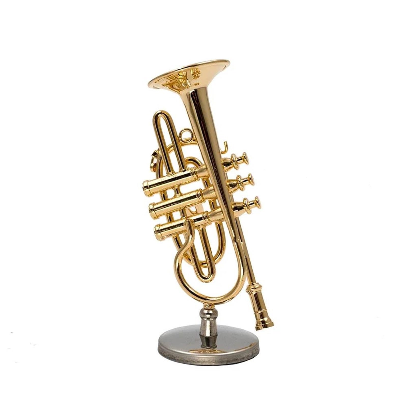 Miniaturowe ozdoby do instrumentów muzycznych Miniaturowy Mosiężny Kornet Akcesoria I Dekoracje Do Instrumentów Muzycznych