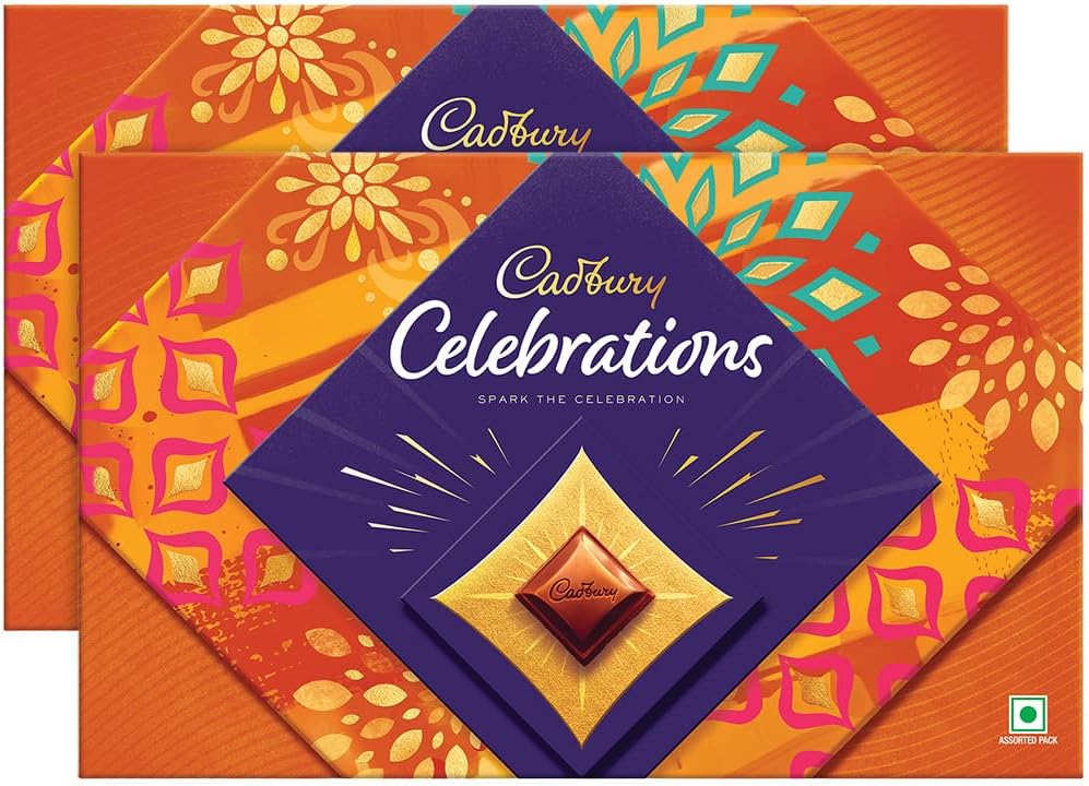 Cadbury Celebrations Assorted Chocolate Gift Pack, (Pack of 2),189.6 gram