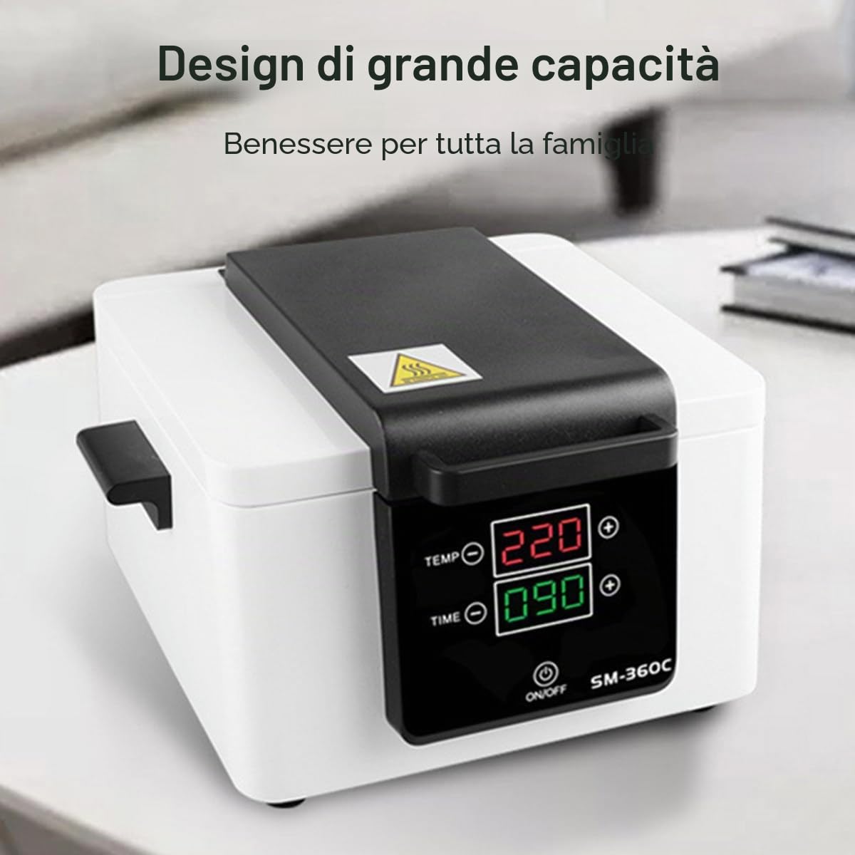 Sterilizzatore Ad Alta Temperatura Da 200 ℃ Con Timer, Sterilizzatore Per Utensili Per Unghie, Sterilizzatore A Calore Secco Da 2,6 L, Per Uso Medico,Dentistico,Tatuaggi,Salone Per Manicure,White