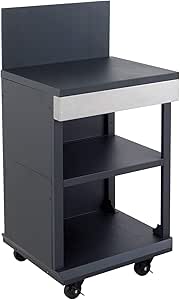 Carrello Per Barbecue Cook'in Garden Media M - Nero/Argento, Con Ruote E Ganci