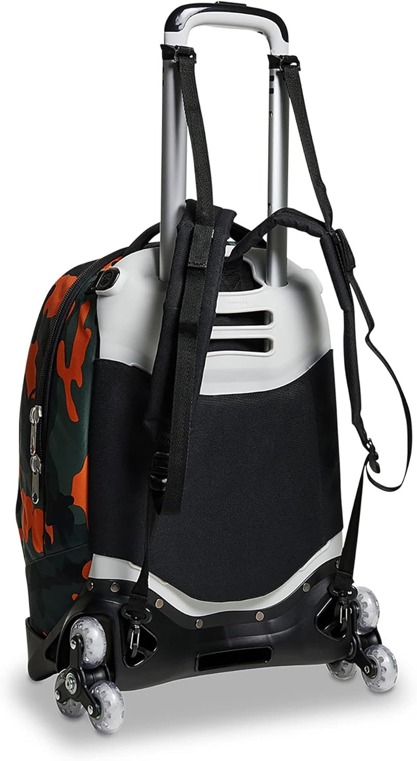 Trolley Scuola Seven Jack 3 Ruote - Camoupix Boy Bambino - Zaino Sganciabile - Doppio Uso - Arancione, Verde Militare Trolley Scuola Seven Jack 3 Ruote - Camoupix Boy Bambino - Zaino Sganciabile - Doppio Uso - Arancione, Verde Militare