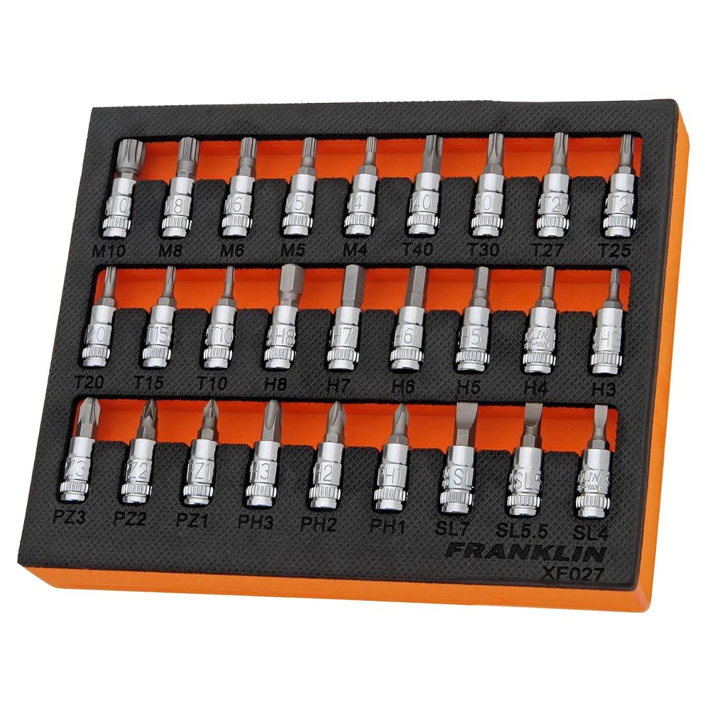 1/4"" Drive Bit Socket Set 27 Pieces Franklin Tools XF027