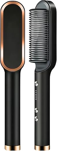 Escova Alisadora de Cabelo 5 em 1 | Secar, Modelar, Alisar, Hidratar e Alinhar | Tecnologia Multiplacas | Cerdas de Cerâmica Iônicas | Regulagem de Temperatura Inteligente (80°C a 200°C) | Todos os Tipos de Cabelo | Design Ergonômico e Portátil | Bivolt Automático | Cabelos Lisos e Brilhantes em Minutos