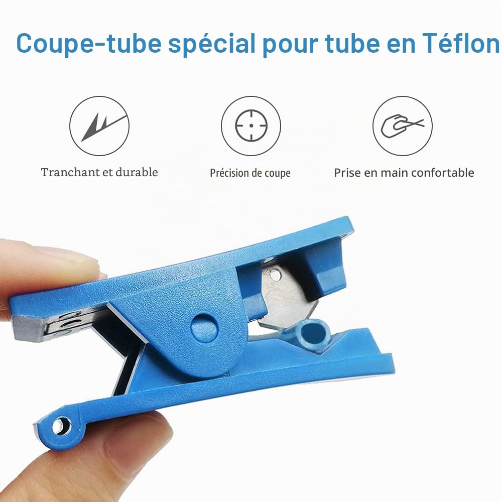 Creality Official Capricorn Bowden PTFE Tubing Téflon Tube Capricorn Premium XS Bowden pour filament de 1,75 mm avec Raccord Pneumatique PC4-M6 et PC4-M10 et Coupe-tube pour Toutes Les Imprimantes 3D