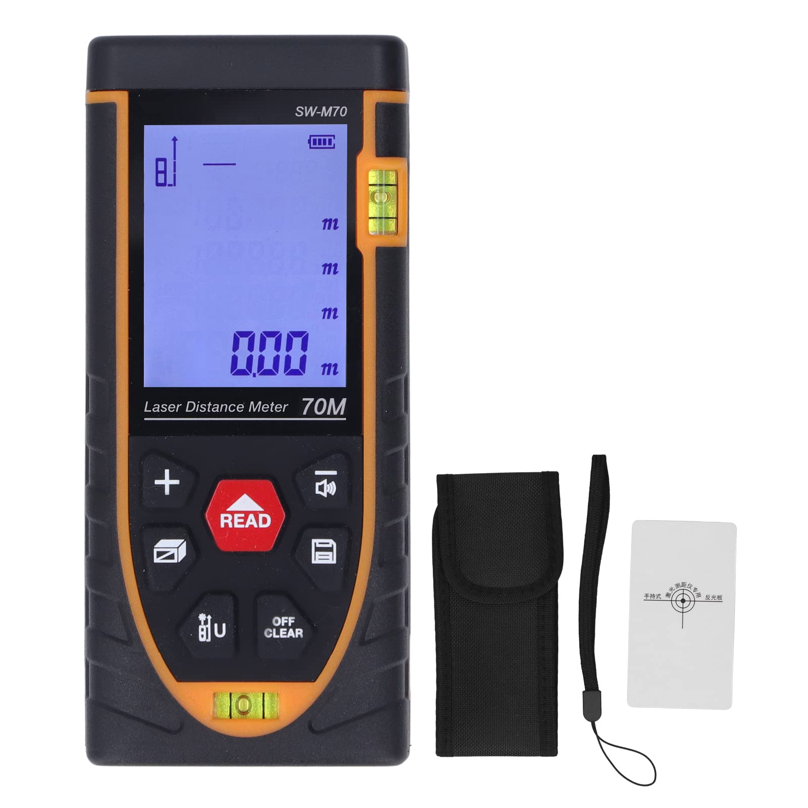 WINH Télémètre Infrarouge Grand écran avec Rétro-éclairage Portable Haute Précision pour l'usine (SW-M70)