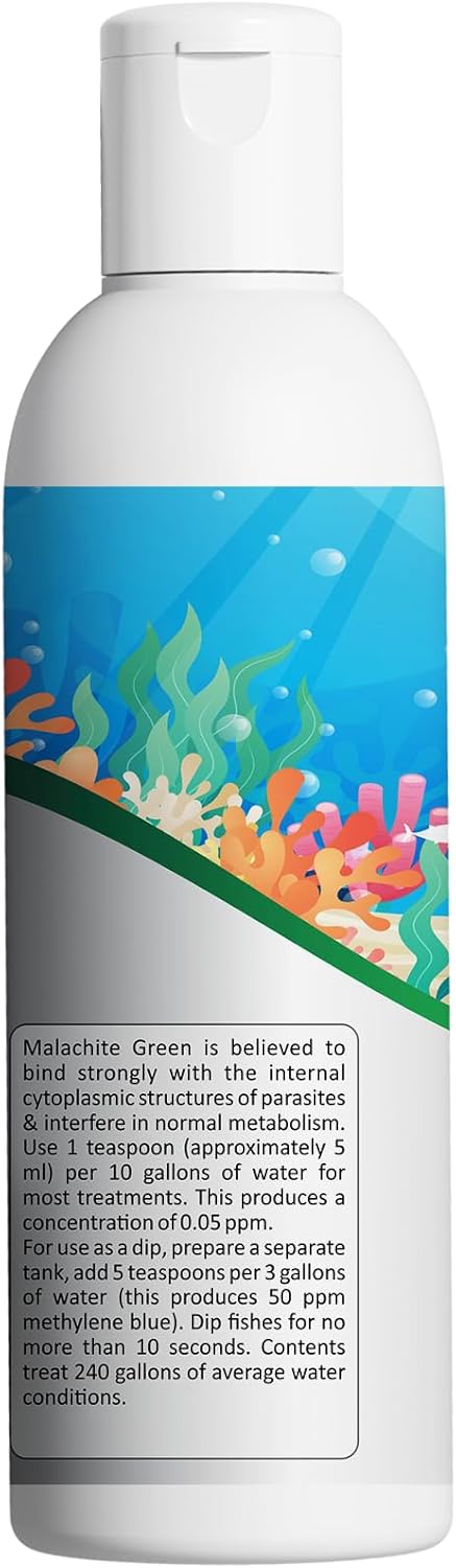 Aquaetic Malachite Green Aquarium Treatment Solution, 8 Ounce
