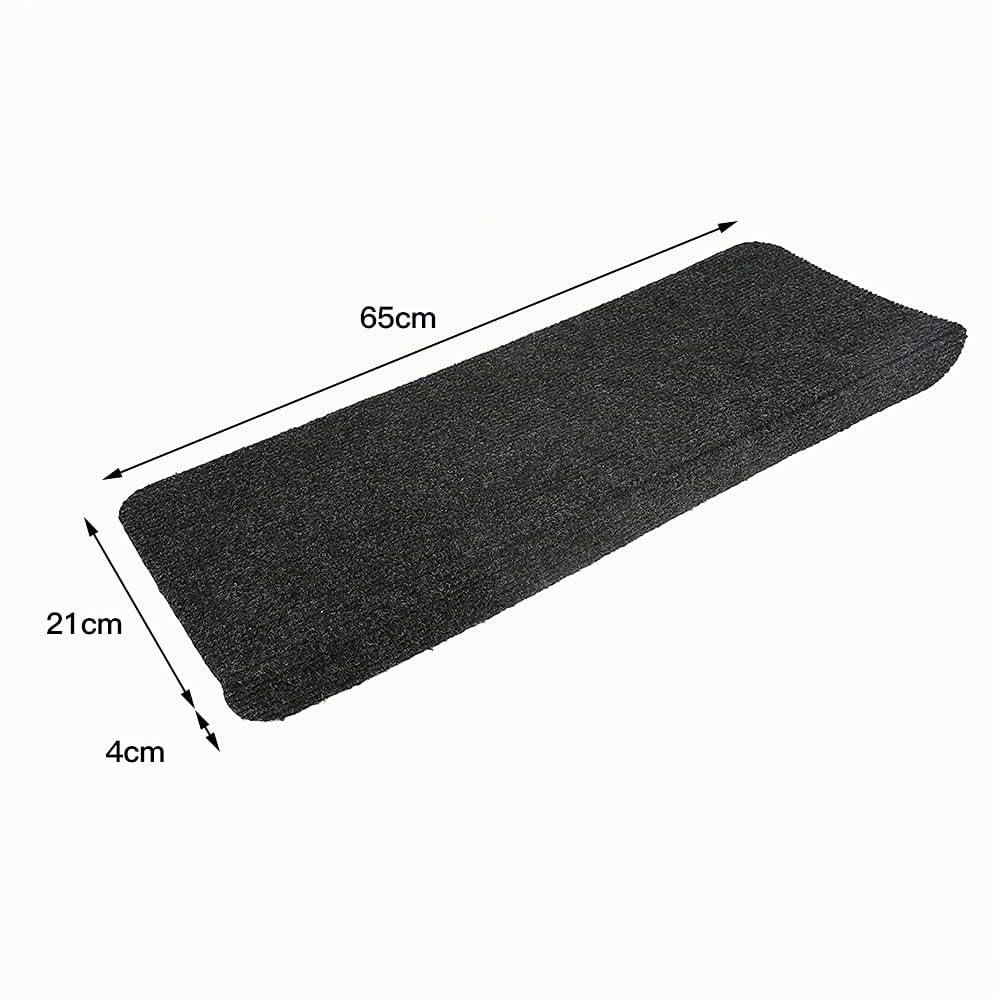 Tapis de Sol antidérapants pour escaliers,Tapis en Rouleau de Polyester,marches d'escalier de StyleModerne pour escaliers intérieurs et extérieurs,Appartements,Personnes âgées (15pc (65x25cm noir))