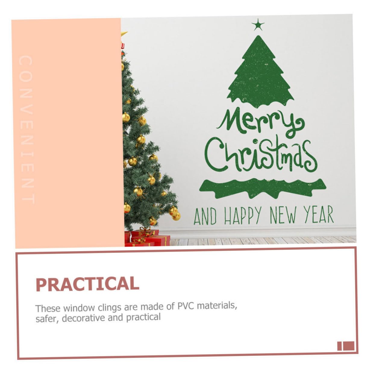 Cabilock 4 Set Adesivi Murali Per Alberi Di Natale Adesivi Per Finestre Di Natale Festa Di Decorazioni Natalizie Decorazioni Per Interni Per La Casa Adesivi Per Vetrine Di 2 fogli*4