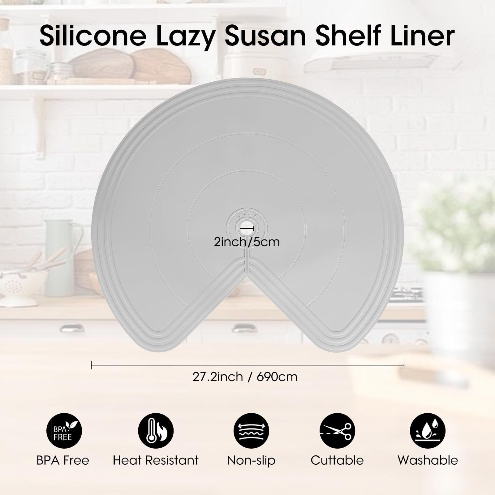 Base in Silicone Resistente alle Buone Temperature per scaffali stoccaggio o Blocchi Ripiani angolati Perdite liquidi e segni Grasso La Copertura della Base Girevole in Silicone per i dai