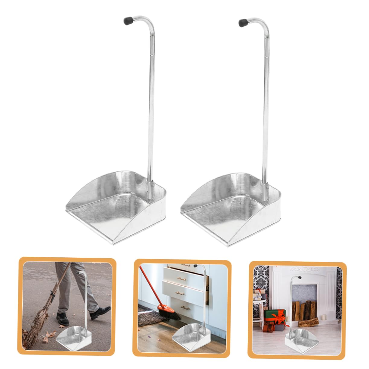 2 Piezas Pala De Basura Recogedor De Polvo Casero Recogedor De Hierro Recogedores De Polvo Del Vestíbulo Recogedor Del Vestíbulo Contenedor De Basura Oficina Planchar Limpio Balde